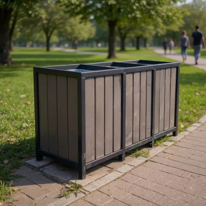 Kosz ogrodowy do segregacji odpadów  stanowiska.jpg
