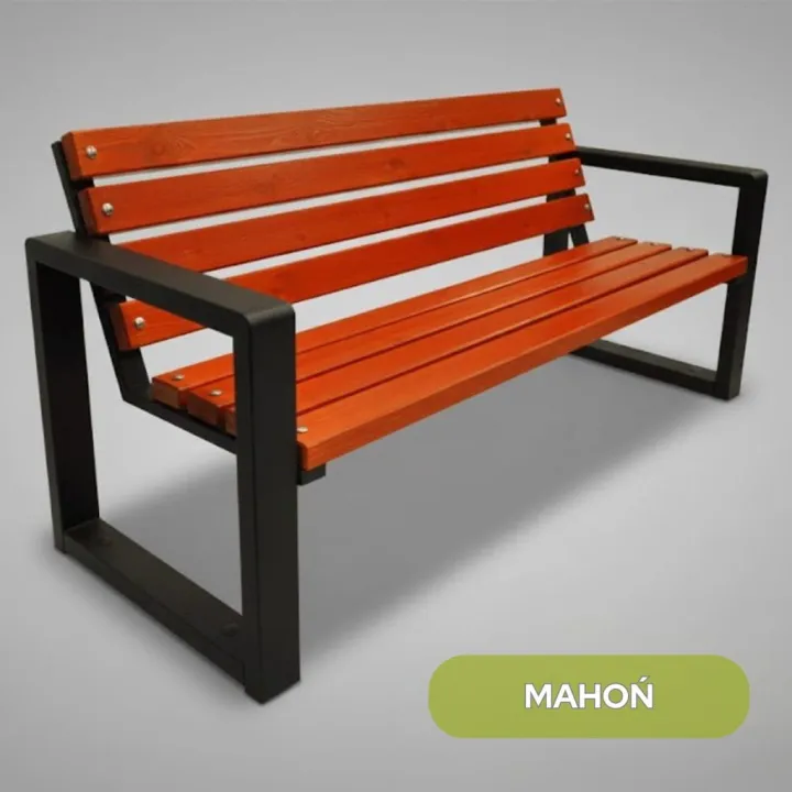 Ławka miejska Grande 150 cm Mahoń