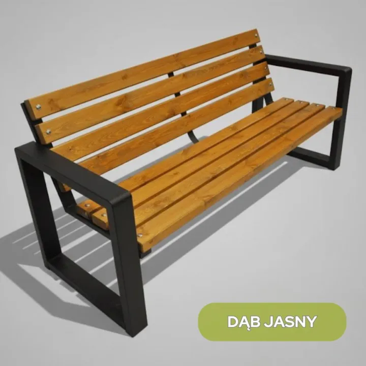 Ławka parkowa Grande 200 cm Dąb jasny