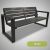Ławka parkowa Grande 200 cm Orzech Szary