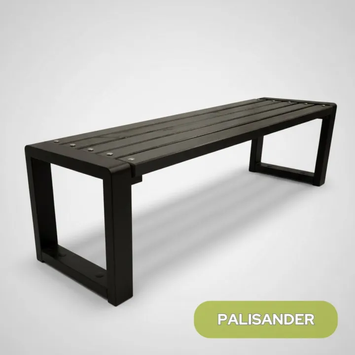 Ławka osiedlowa Grande bez oparcia 150 cm Palisander