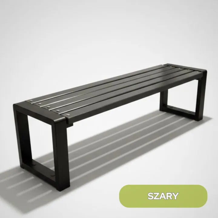 Ławka osiedlowa Grande bez oparcia 150 cm Szary