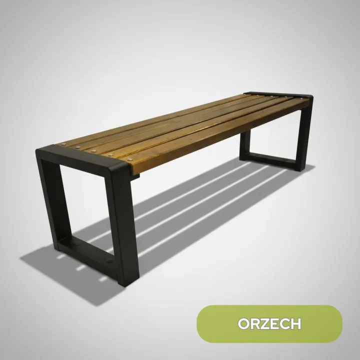 Ławka ogrodowa Grande bez oparcia 175 cm Orzech