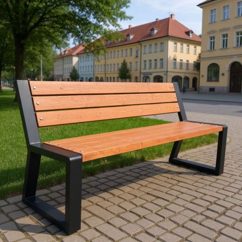 Ławka z oparciem Fresco bez podłokietników 150 cm Polski producent