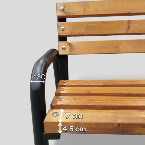 Ławka do domu Piccolo 135cm metal drewno