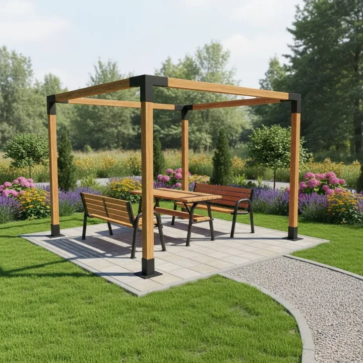 Nowoczesna pergola ogrodowa