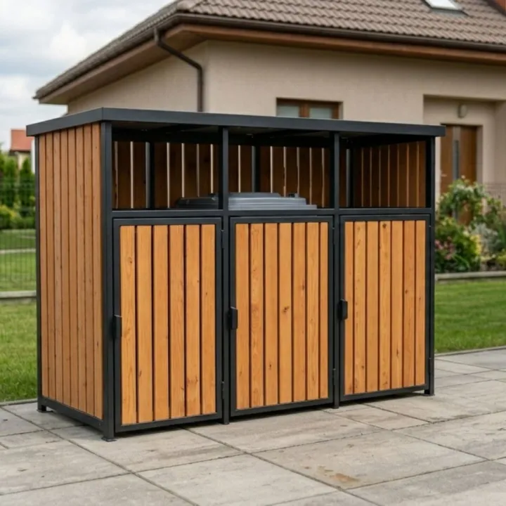 Zabudowa koszy 3x120l