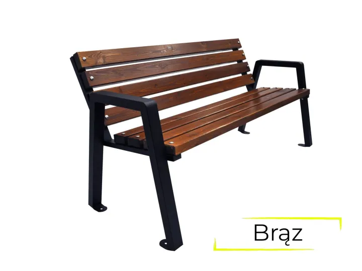 Ławka Moderno z oparciem 145 cm brąz.jpg