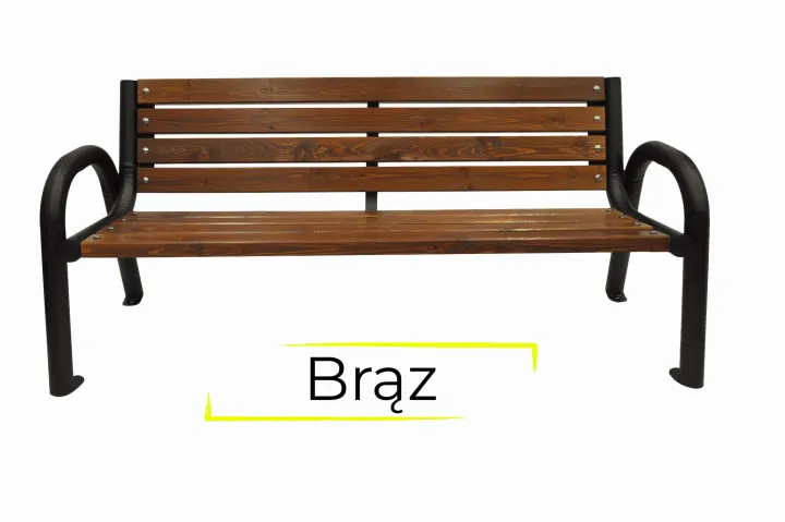2 Ławka Primario z oparciem 175 cm brąz.jpg