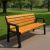 Ławka Moderno z drewna egzotycznego park