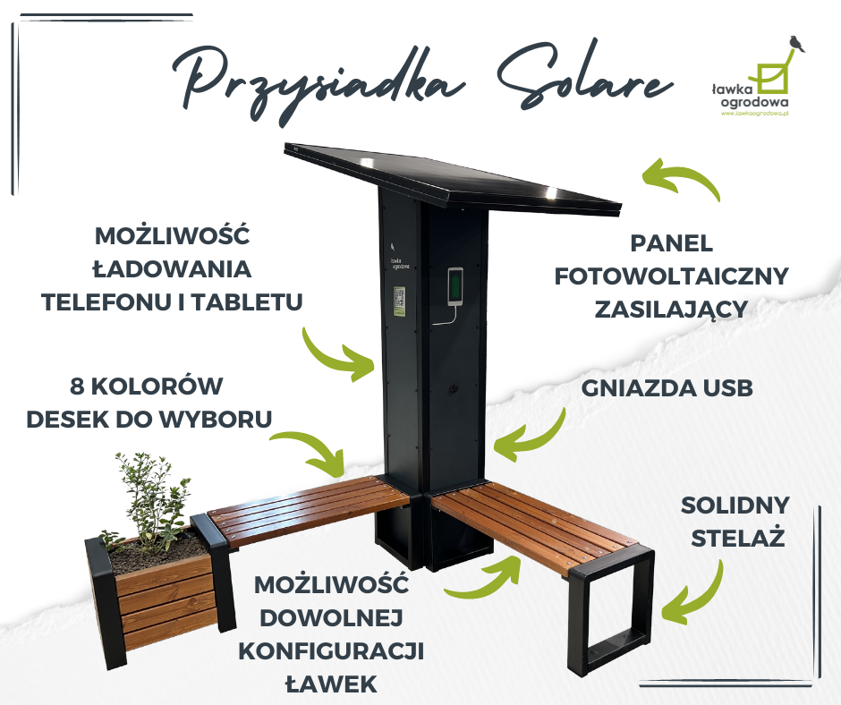 Solární přisedací lavička Solare I